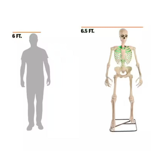 6.5 ft. Grave & Bones Animated LED App Controlled Ultra Skelly with LifeEyes LCD Eyes H23