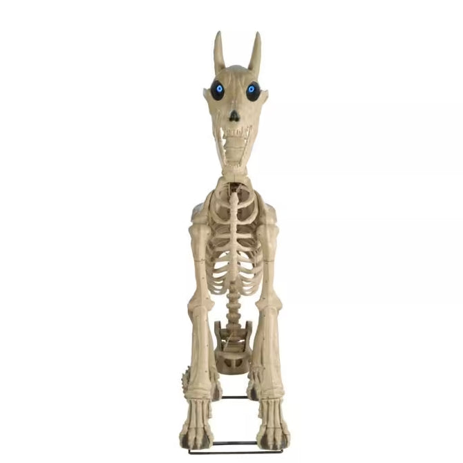5 ft. Grave & Bones Skelly's Sitting Dog with LifeEyes™ LCD Eyes H22